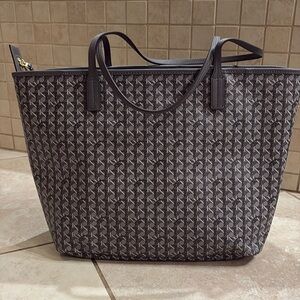 Tory Burch Black and Gray Tote Bag